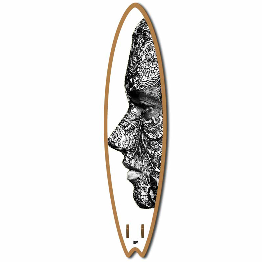 Surf décoratif - Visage tatouage