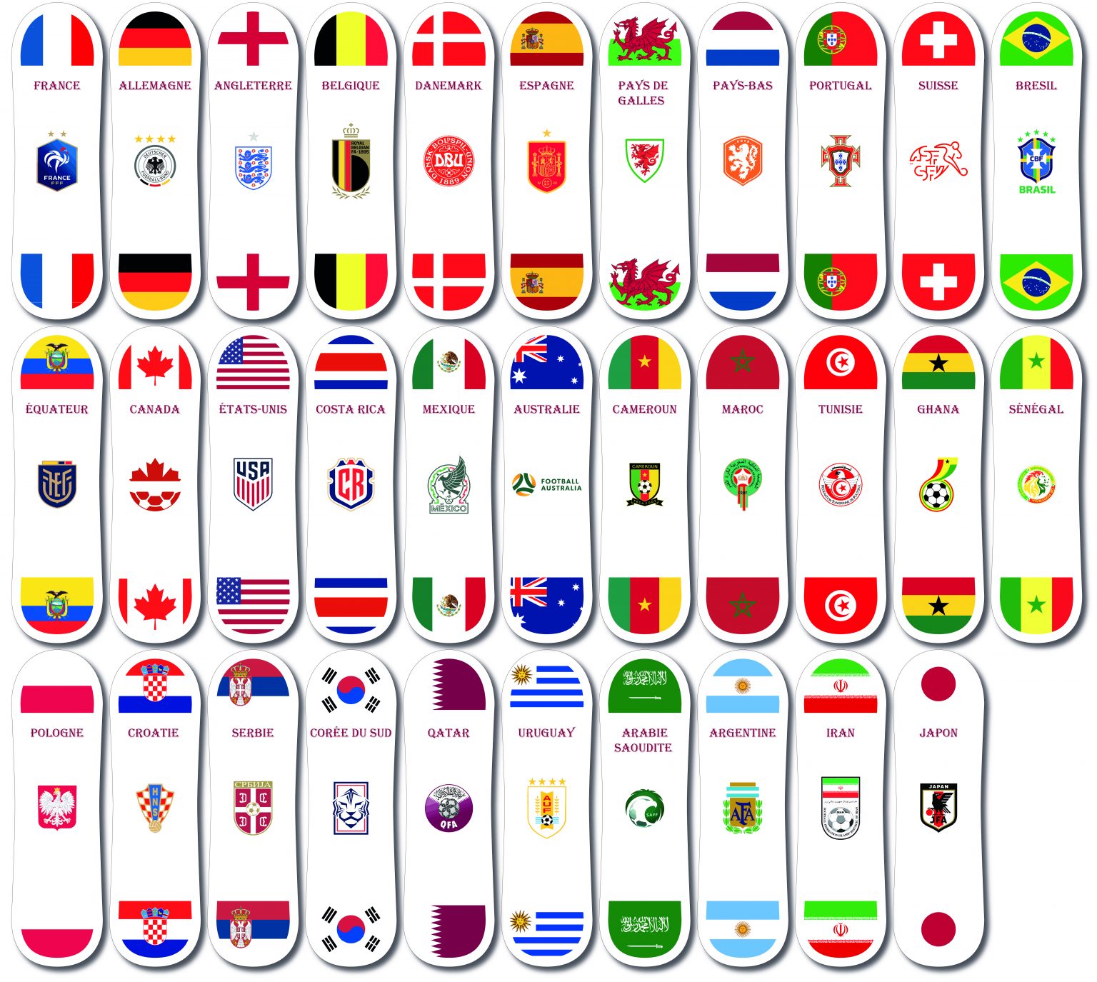 Skateboard décoratif - Coupe du Monde 2022