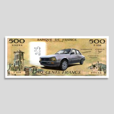 Billet de 500 Francs (Pascal) - Peugeot 505
