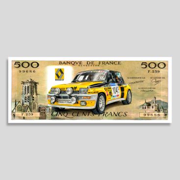 Billet de 500 Francs (Pascal) - Renault 5 Turbo