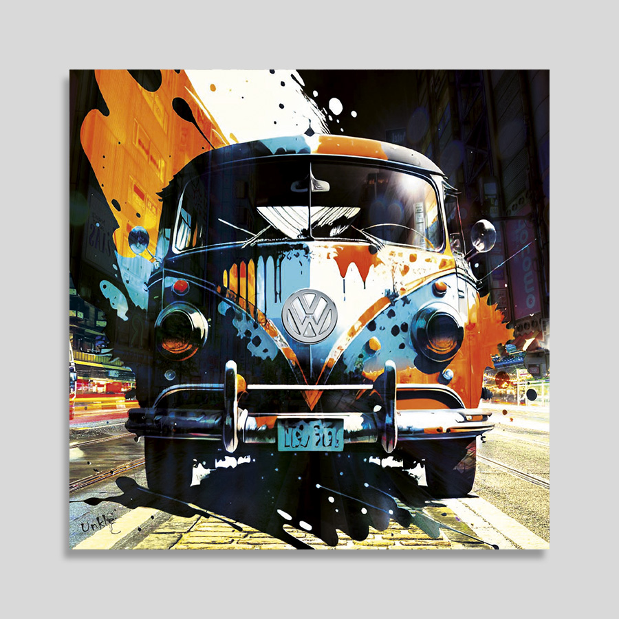 Tableaux décoratifs muraux - Forex encadré - Volkswagen Orange