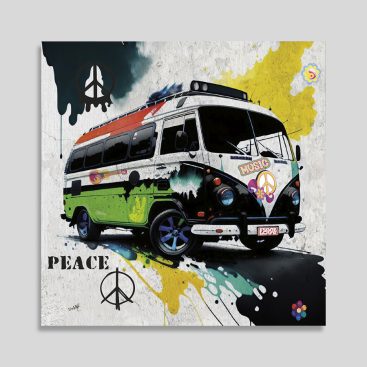 Tableaux décoratifs muraux - Forex encadré - Volkswagen Peace Love