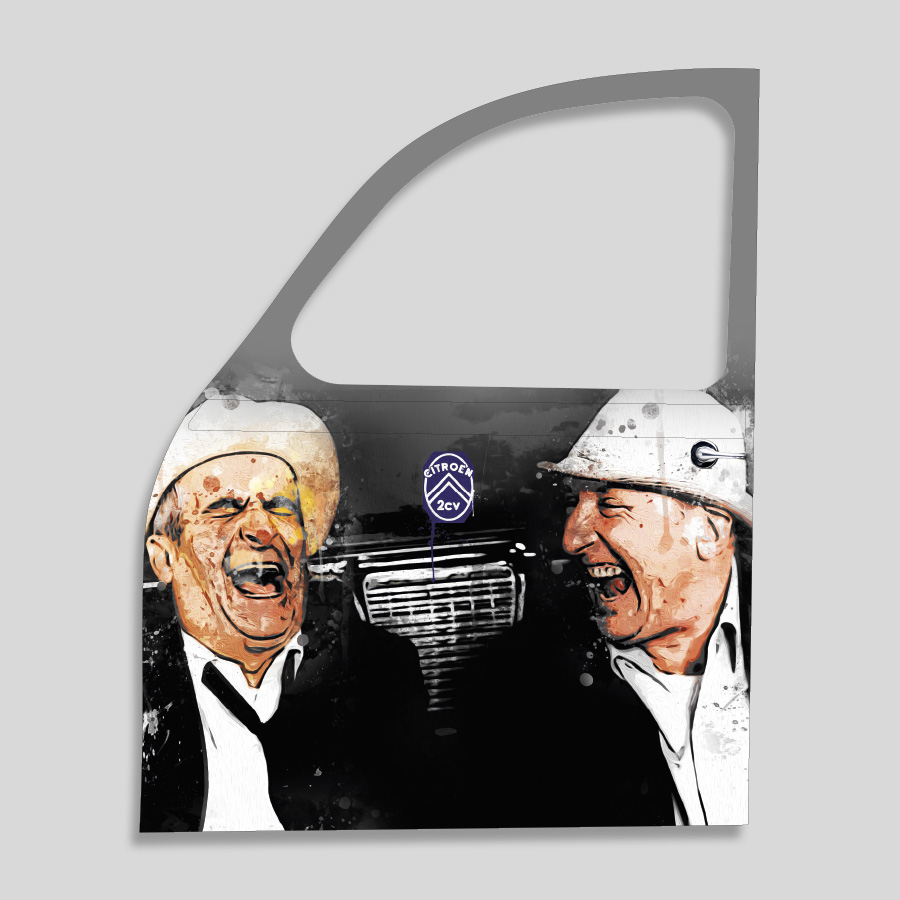 Portière 2CV - Funes & Bourvil
