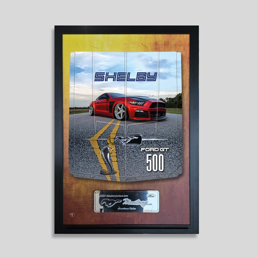 Tableau à composer - Capot Mustang encadré - GT500 2020