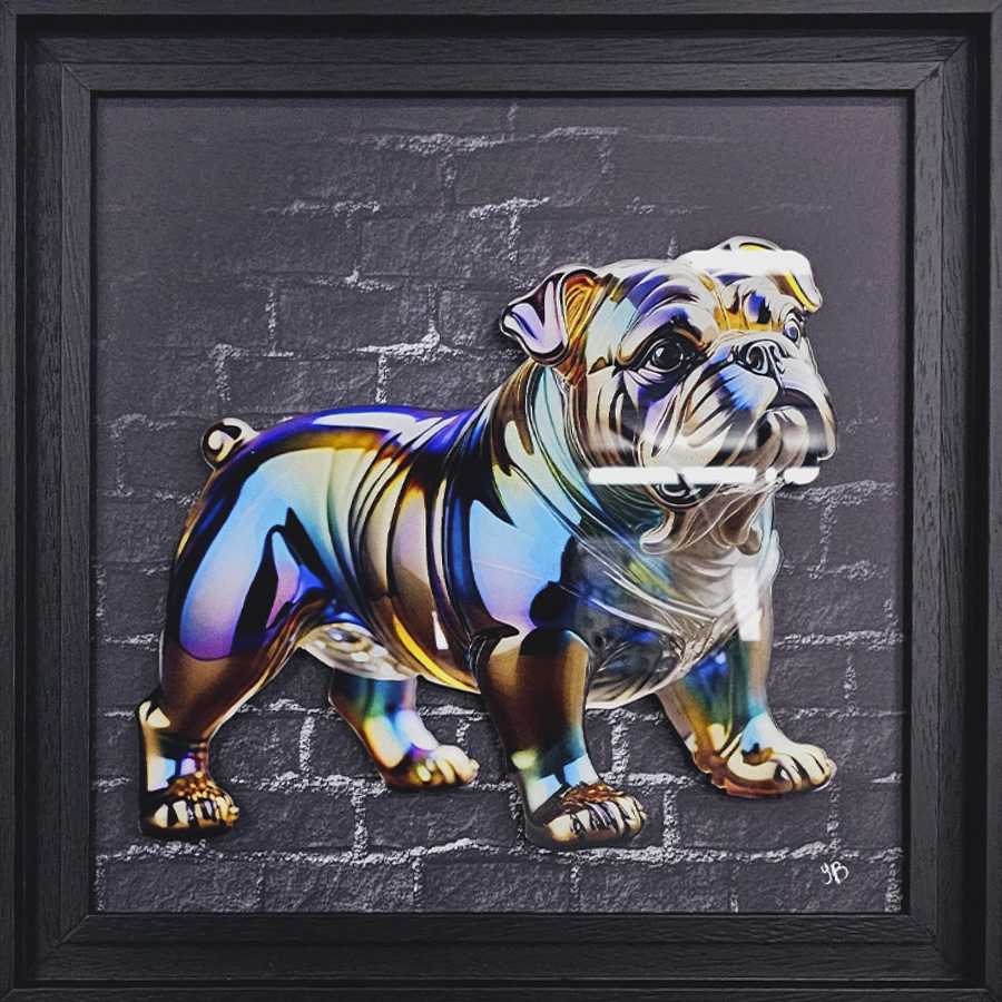 Bulldog – Plexi encadré déporté – Tableaux décoratifs muraux
