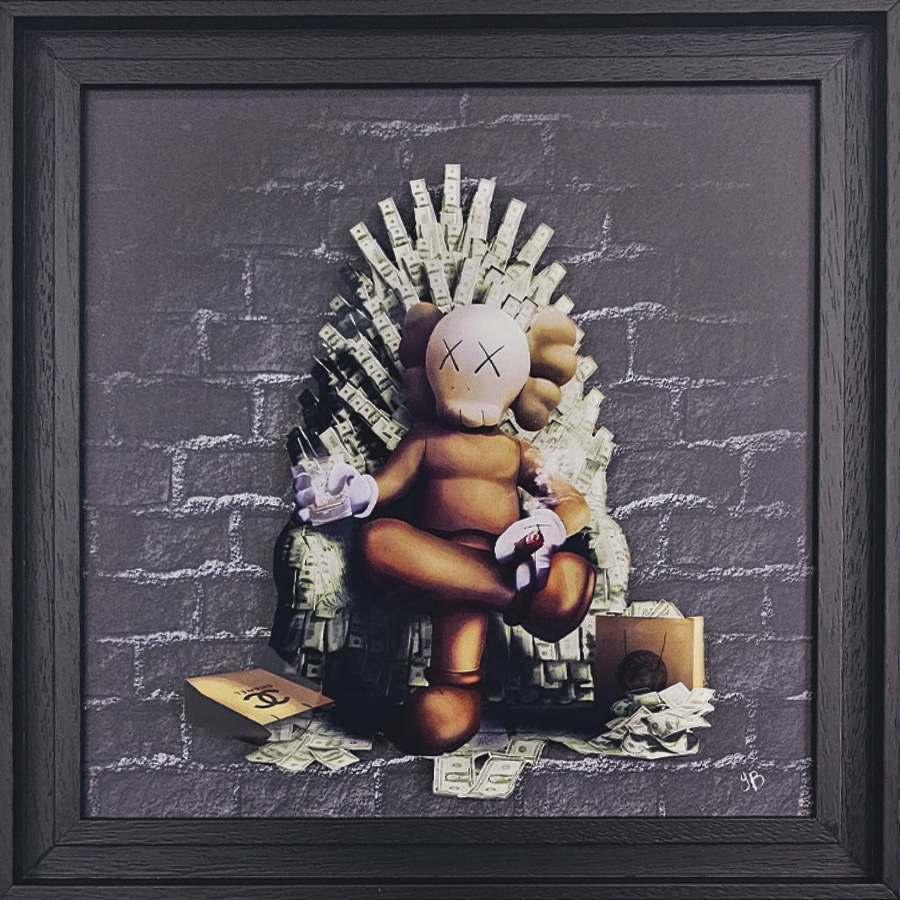 Kaws – Plexi encadré déporté – Tableaux décoratifs muraux