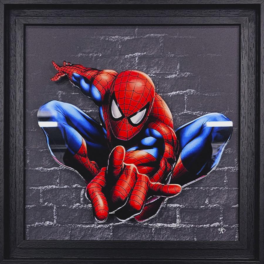 Spiderman – Plexi encadré déporté – Tableaux décoratifs muraux