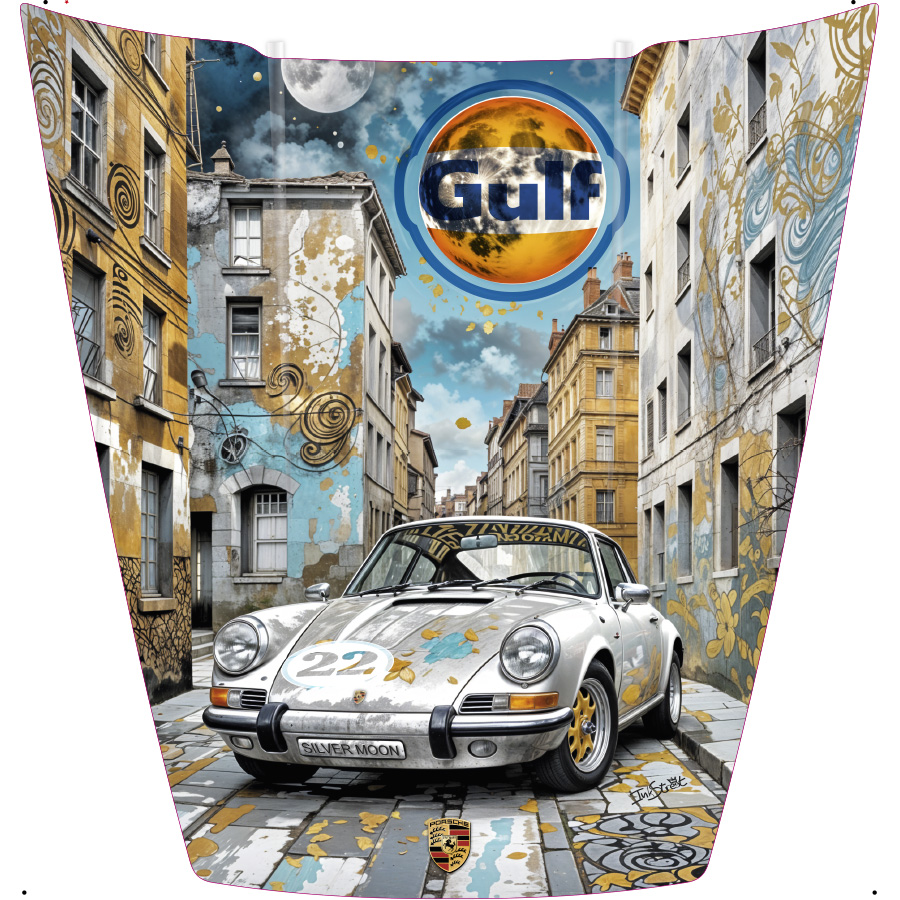 Capot Porsche 911 - Silver Moon