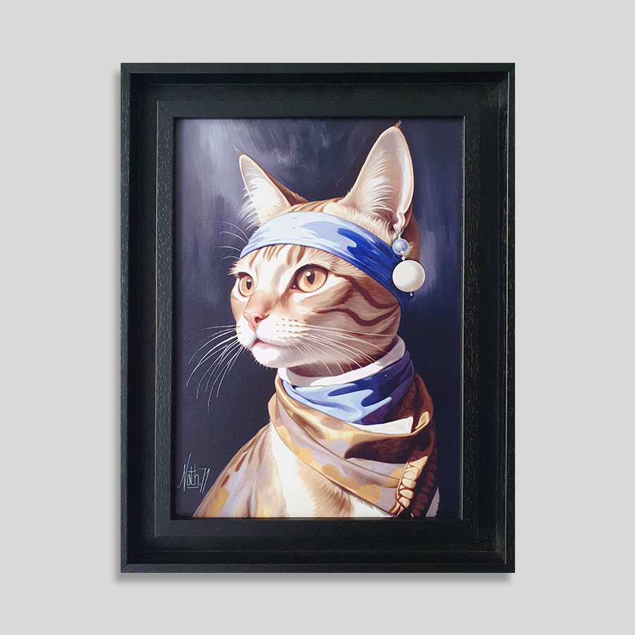 Tableaux décoratifs muraux - Forex - Cat with a pearl