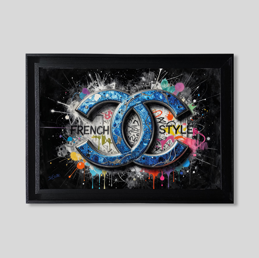 Chanel bleu logo - Forex - Tableaux décoratifs muraux
