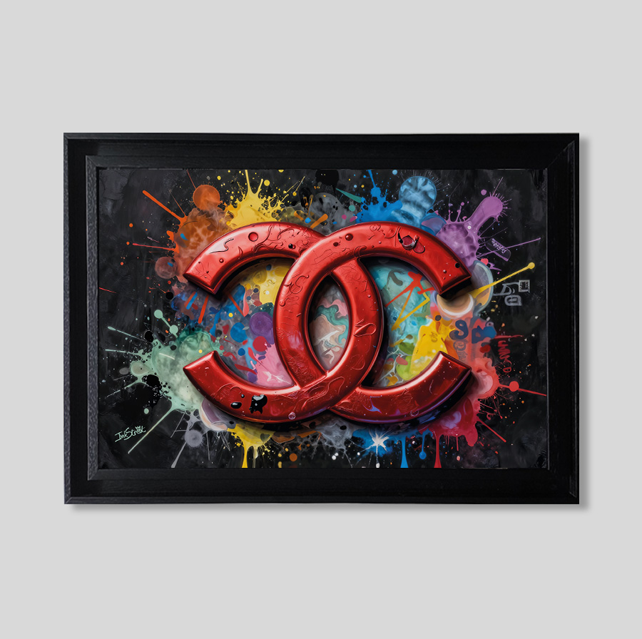 Chanel rouge logo - Forex - Tableaux décoratifs muraux