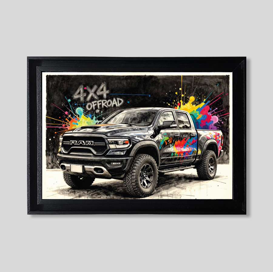 Dodge ram noir - Forex - Tableaux décoratifs muraux