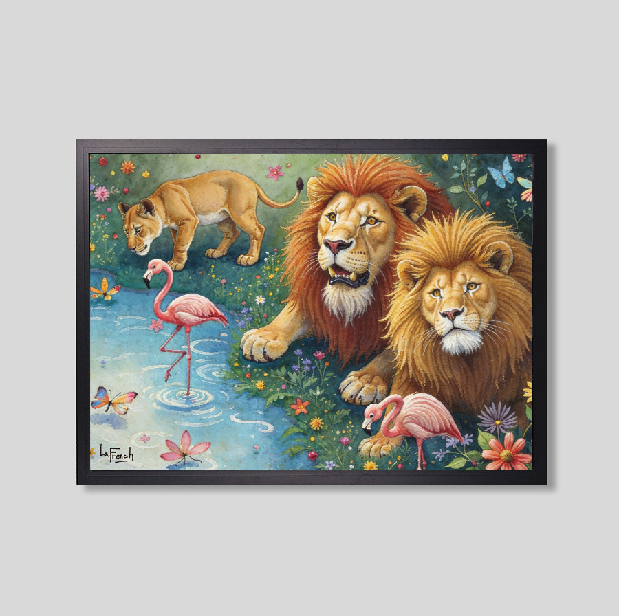 Famille au bord de l'eau - Forex - Tableaux décoratifs muraux