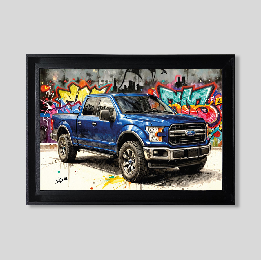Ford F150 bleu - Forex - Tableaux décoratifs muraux