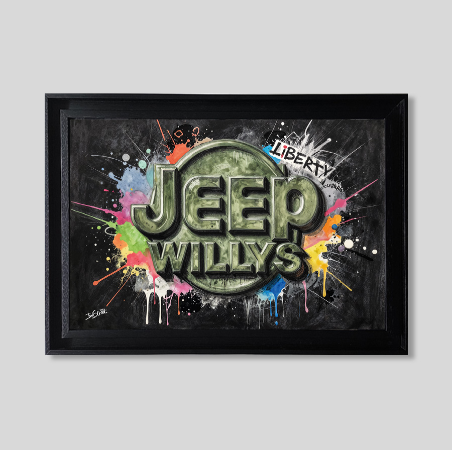 Logo Jeep Willys - Forex - Tableaux décoratifs muraux
