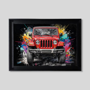 Jeep Wrangler Rouge - Forex - Tableaux décoratifs muraux