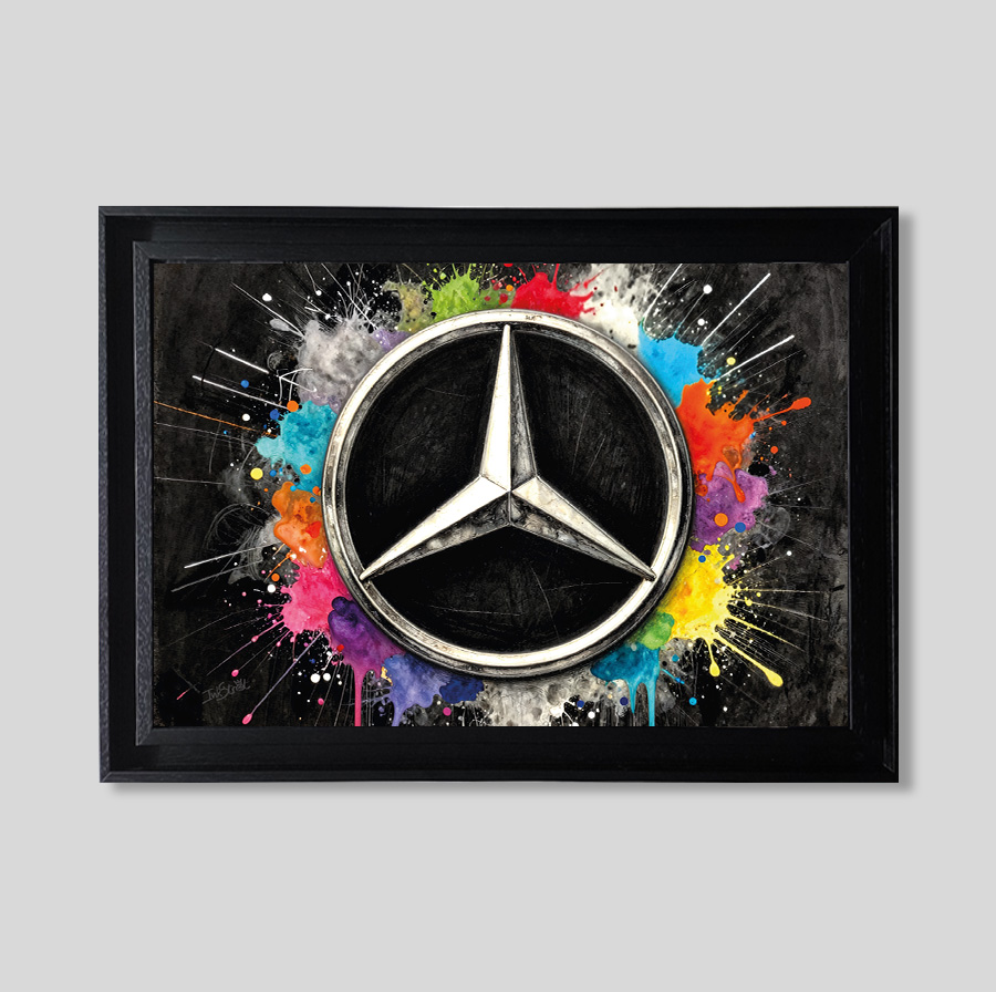 Mercedes logo - Forex - Tableaux décoratifs muraux